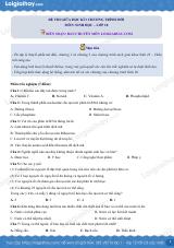 Đề thi giữa kì 1 Sinh 10 Chân trời sáng tạo - Đề số 3